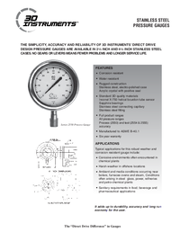 Thumbnail of document Data Sheet - Accu-Drive Stainless Steel Pressure Gauges